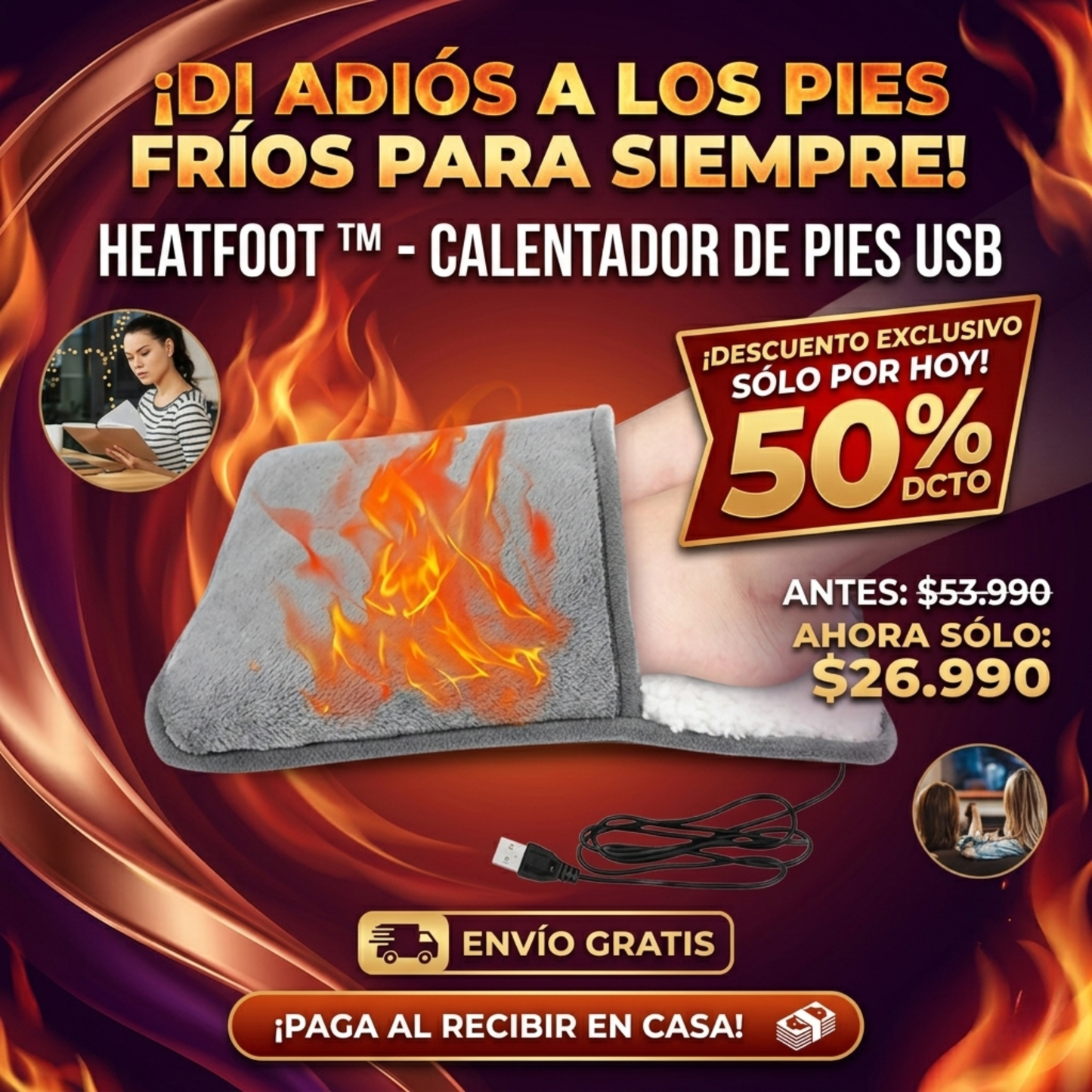 HeatPod™ - Calor instantáneo para tus pies, sin levantarte del sofá