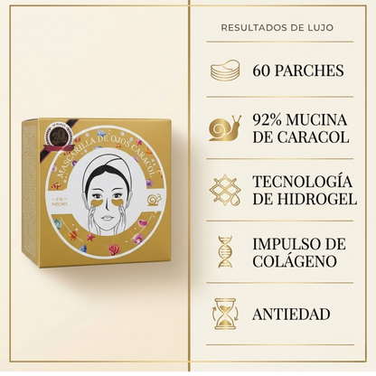 SnailLux™ - Mascarilla Hidratante para Ojos, Elimina Ojeras, Reduce Bolsas y Reafirma la Piel