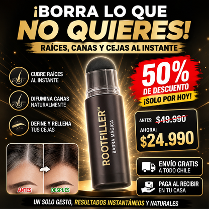 RootFiller™ -  Cubre raíces y canas, define cejas, rellena zonas y recupera tu confianza.