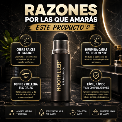 RootFiller™ -  Cubre raíces y canas, define cejas, rellena zonas y recupera tu confianza.