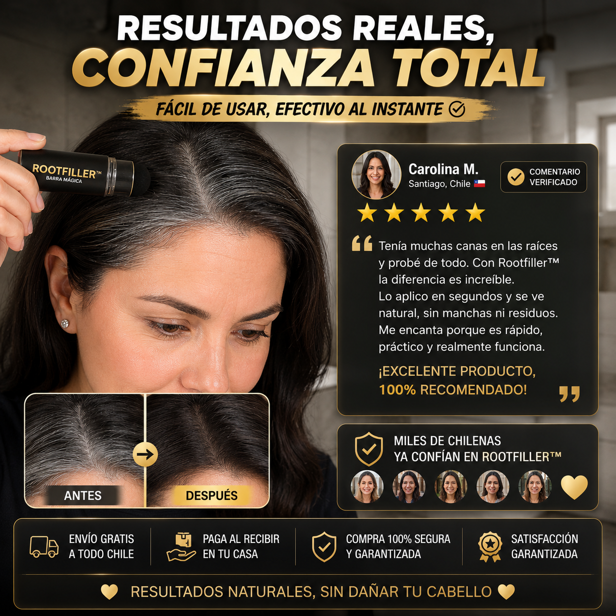 RootFiller™ -  Cubre raíces y canas, define cejas, rellena zonas y recupera tu confianza.