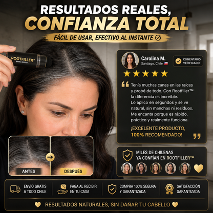 RootFiller™ -  Cubre raíces y canas, define cejas, rellena zonas y recupera tu confianza.